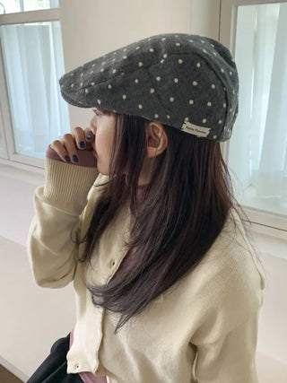Fesson Dot Pattern Wool Hunting Cap