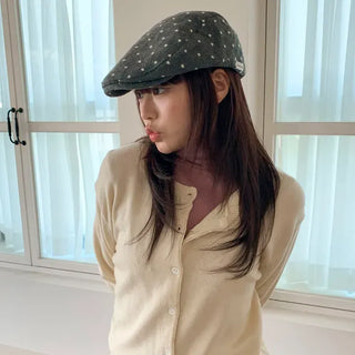 Fesson Dot Pattern Wool Hunting Cap