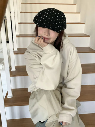 Fesson Dot Pattern Wool Hunting Cap