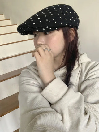 Fesson Dot Pattern Wool Hunting Cap