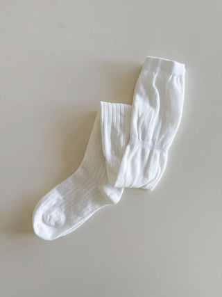 Double-banded Ribbed High-Elasticity Long Over-the-Knee Socks
