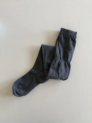 Double-banded Ribbed High-Elasticity Long Over-the-Knee Socks