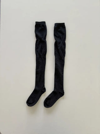 Double-banded Ribbed High-Elasticity Long Over-the-Knee Socks