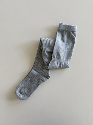 Double-banded Ribbed High-Elasticity Long Over-the-Knee Socks