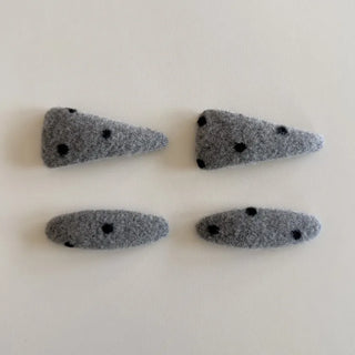 MutiDot Dot Pattern Big Wool Triangle Round Hairpin