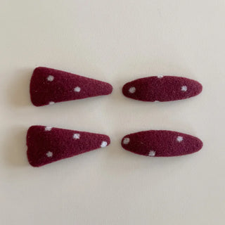 MutiDot Dot Pattern Big Wool Triangle Round Hairpin