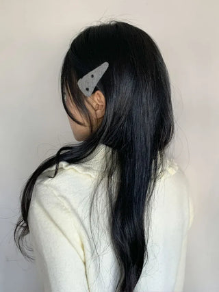 MutiDot Dot Pattern Big Wool Triangle Round Hairpin