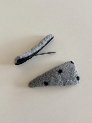 MutiDot Dot Pattern Big Wool Triangle Round Hairpin