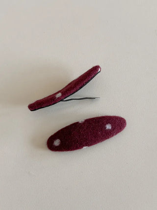 MutiDot Dot Pattern Big Wool Triangle Round Hairpin