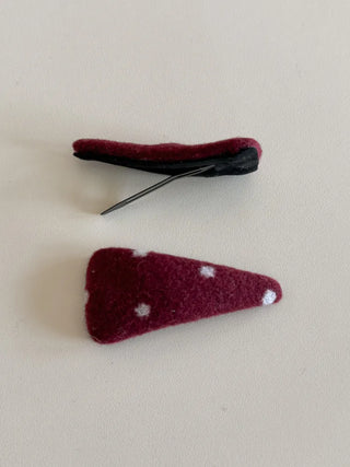 MutiDot Dot Pattern Big Wool Triangle Round Hairpin