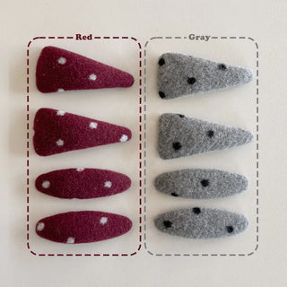 MutiDot Dot Pattern Big Wool Triangle Round Hairpin