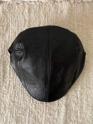 Patina Washed Leather Hunting Cap