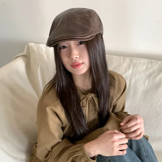 Patina Washed Leather Hunting Cap
