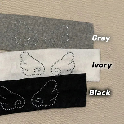 Angel Code Cubic Knit Ribbed Bandana Hairband