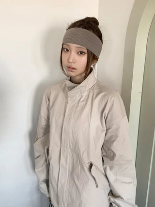 All-Color Ribbed Knit Plain Bandana Hairband