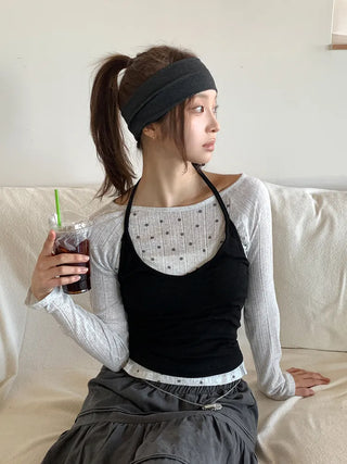 All-Color Ribbed Knit Plain Bandana Hairband