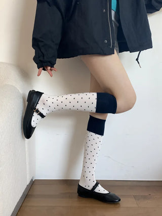 Tempa Dot Color Block Knee Socks