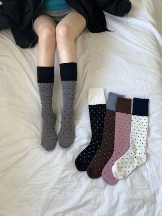 Tempa Dot Color Block Knee Socks