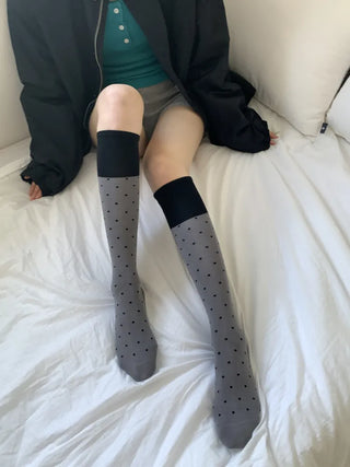 Tempa Dot Color Block Knee Socks