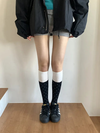 Tempa Dot Color Block Knee Socks