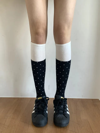 Tempa Dot Color Block Knee Socks