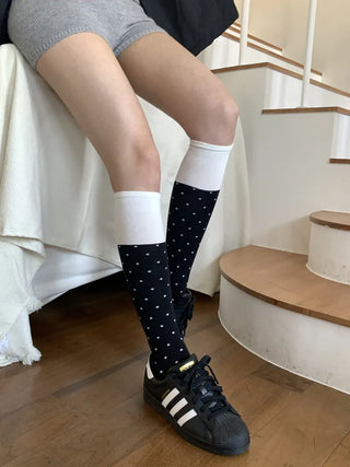 Tempa Dot Color Block Knee Socks