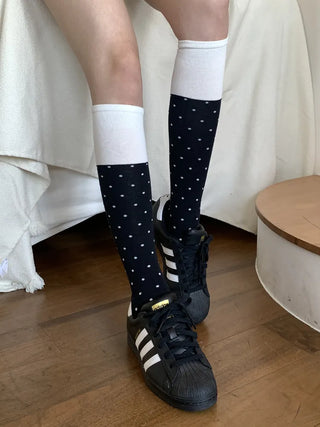 Tempa Dot Color Block Knee Socks
