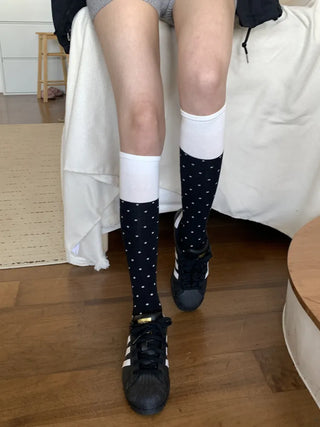 Tempa Dot Color Block Knee Socks