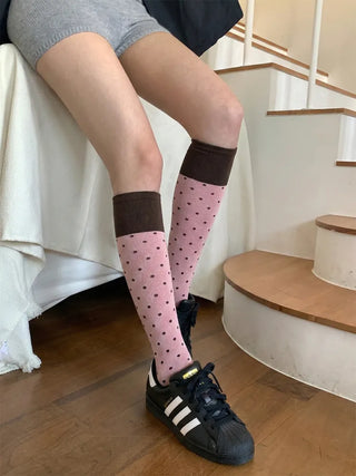 Tempa Dot Color Block Knee Socks
