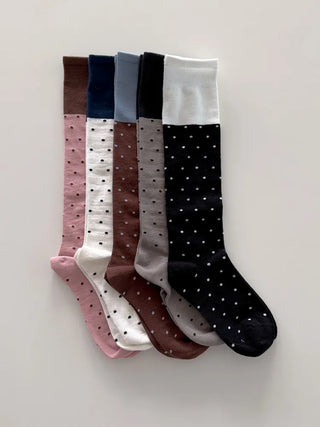 Tempa Dot Color Block Knee Socks