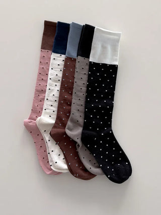 Tempa Dot Color Block Knee Socks