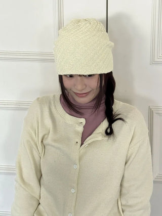 Sofmute Cable Knit Pattern Beanie Hat