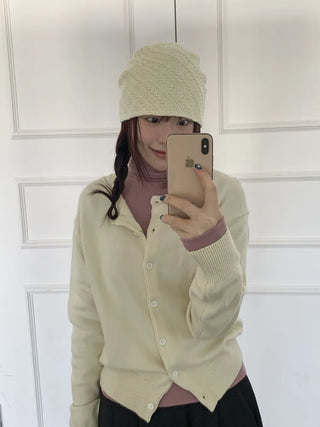 Sofmute Cable Knit Pattern Beanie Hat
