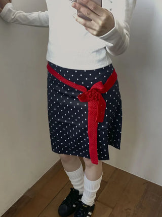 Flora Knit Punching Slim Long Scarf Tie Muffler