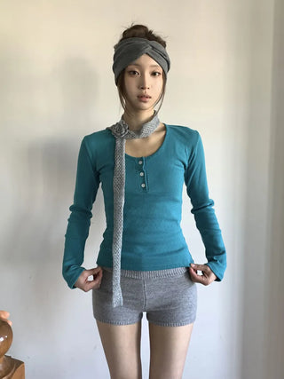 Flora Knit Punching Slim Long Scarf Tie Muffler