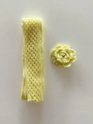 Flora Knit Punching Slim Long Scarf Tie Muffler