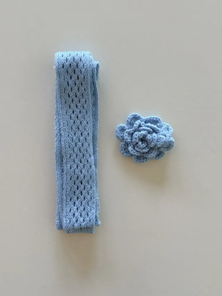 Flora Knit Punching Slim Long Scarf Tie Muffler