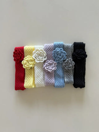Flora Knit Punching Slim Long Scarf Tie Muffler