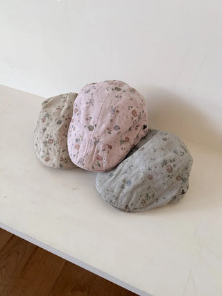 Vintage Floral Pattern Newsboy Cap/Hunting Cap Hat