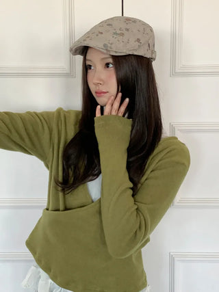 Vintage Floral Pattern Newsboy Cap/Hunting Cap Hat