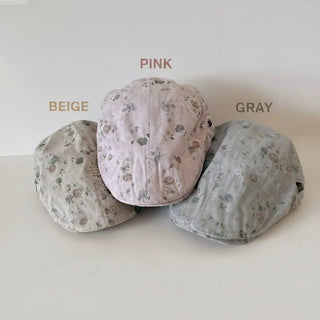 Vintage Floral Pattern Newsboy Cap/Hunting Cap Hat