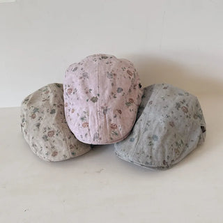 Vintage Floral Pattern Newsboy Cap/Hunting Cap Hat