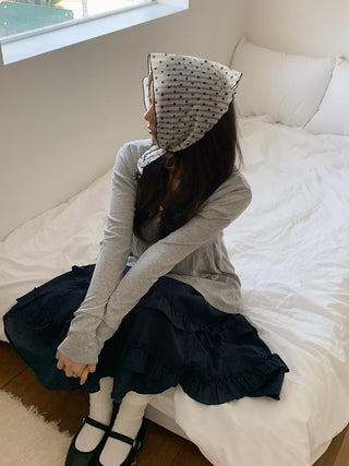 Striped Flower Hair Bandana Triangle Scarf