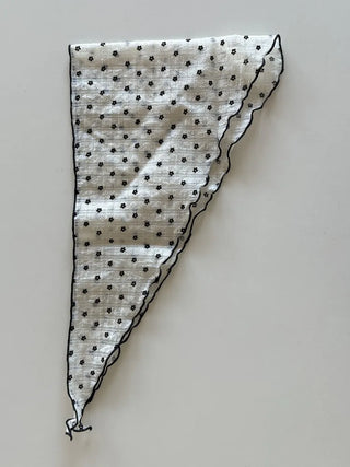 Striped Flower Hair Bandana Triangle Scarf