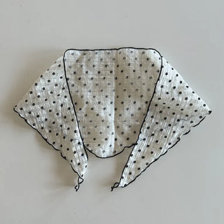 Striped Flower Hair Bandana Triangle Scarf
