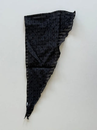 Striped Flower Hair Bandana Triangle Scarf