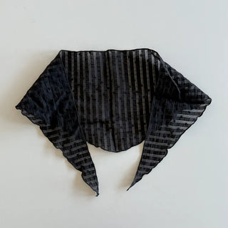 Striped Flower Hair Bandana Triangle Scarf