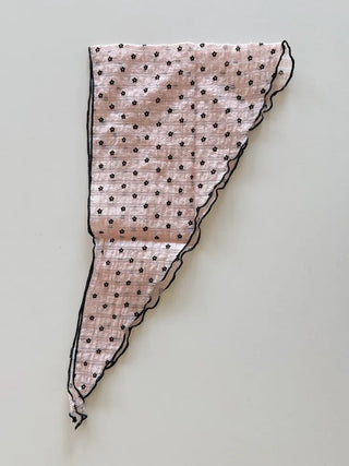 Striped Flower Hair Bandana Triangle Scarf