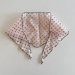 Striped Flower Hair Bandana Triangle Scarf