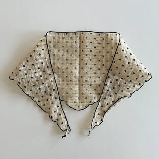 Striped Flower Hair Bandana Triangle Scarf